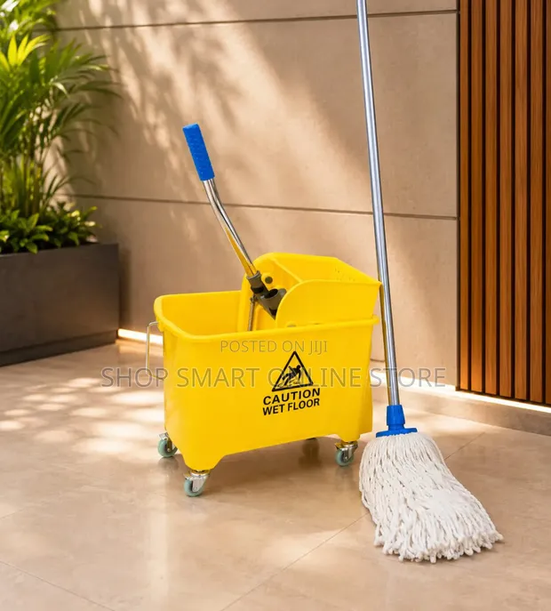 Brand New Mopping Bucket and Mopper Combo Set - 1