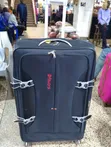 Original Extra Large Black Cloth Suitcase - 1