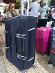 Original Extra Large Black Cloth Suitcase - 3
