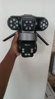 Solar Security Camera with Motion Lights - 3 Lens Outdoor CCTV - 1