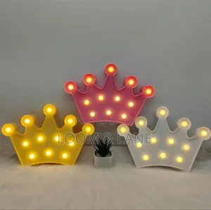 1pc 3D Crown-Shaped LED Night Light