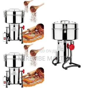 Professional High-Speed Stainless Steel Spice and Herb Grinder - Silver