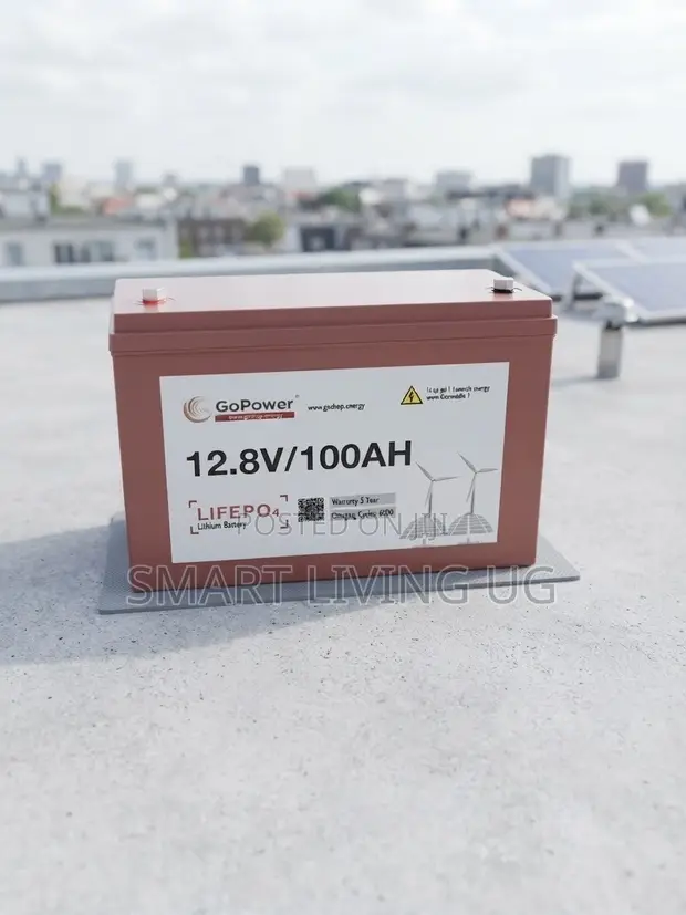 Durable GoPower 100Ah 12.8V Lithium Iron Phosphate Backup Battery - 1