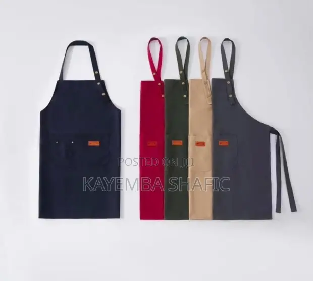 Heavy-Duty Canvas Kitchen Apron with Pockets - 1