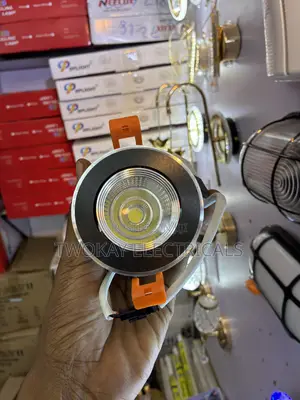Black Metallic Spotlight White Ceiling Light