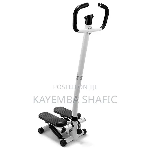 Mini Fitness Stepper Machine with Adjustable Handlebar & LCD Monitor - 1