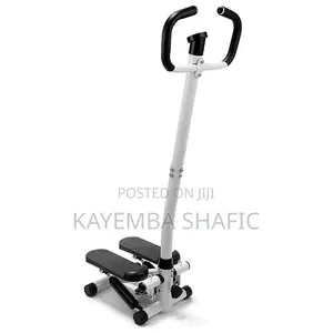 Mini Fitness Stepper Machine with Adjustable Handlebar & LCD Monitor