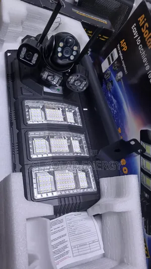 AI Solar Street Camera with 3 Lenses