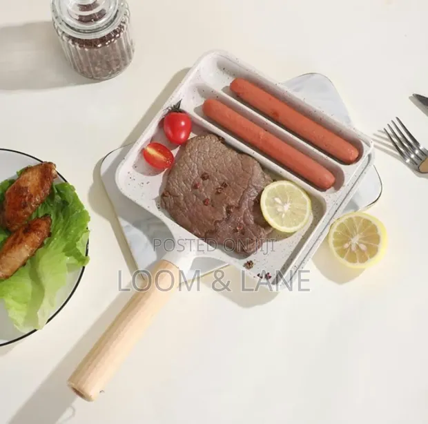 3-in-1 Partitioned Non-Stick Breakfast Frying Pan - 1