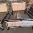 4x6 White Leather Bed Frame - 2