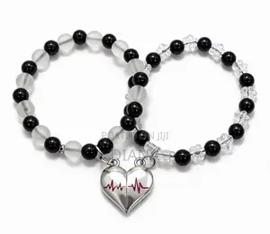 Couple Bracelets - Pearl Adjustable Friendship Charms
