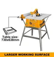 Ingco 10" Table Saw with Foldable Wheel Stand - 4