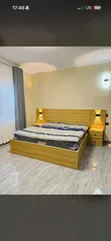 Laminated Board Queen Bed Frame - 1