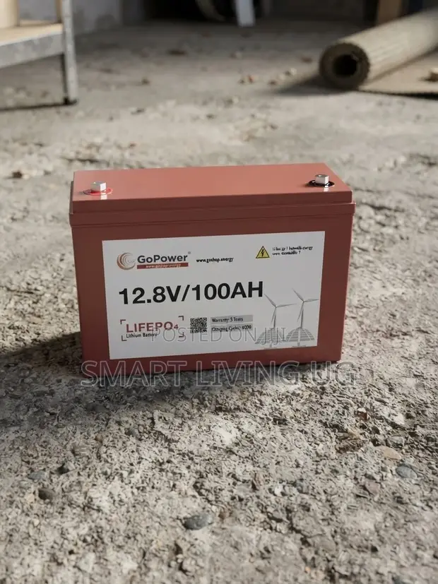 GoPower 12.8V 100Ah LiFePO4 Solar Battery - Maintenance Free - 1