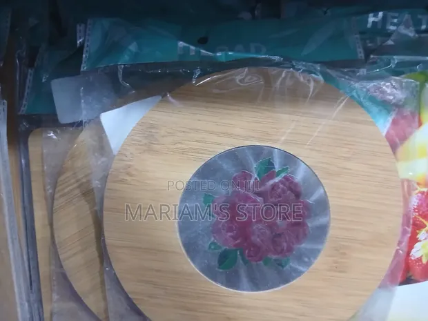 6pcs Bamboo Wooden Heat-Resistant Trivet Pads - 1