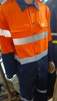 Ace-Tek Two-Tone Industrial Safety Workwear Set (XXL) - 2