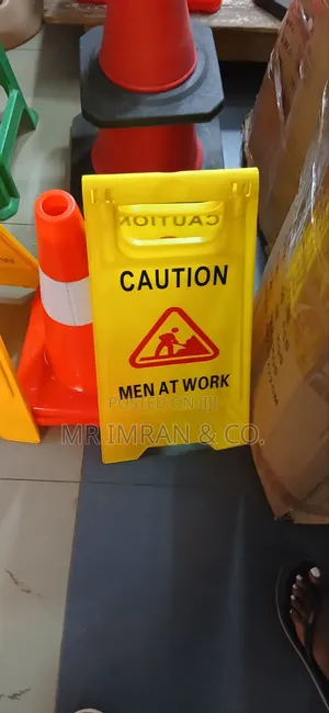 "Caution Men at Work" Folding Safety Sign Board