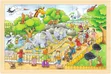 Goki Wooden "Visit at the Zoo" Jigsaw Puzzle - 1