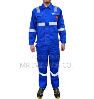 American Safety Blue Safety Overall with Reflective Stripes (XL)