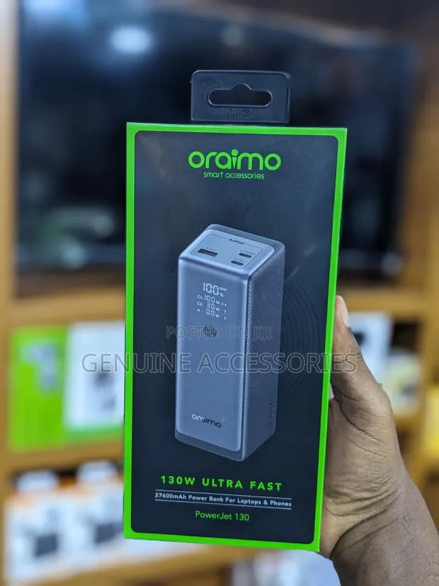 Oraimo 130W Ultra Fast 27600mAh Powerbank for Laptops & Phones - 1