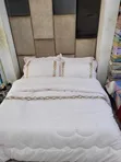 White Linen Bed Comforter Set - 6x6 - 1