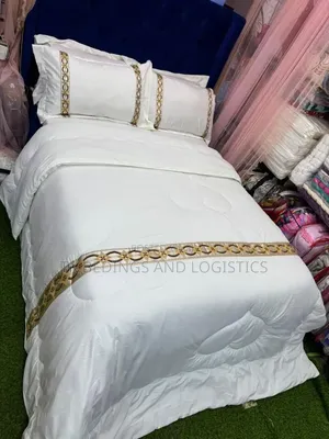 White Linen Bed Comforter Set - 6x6