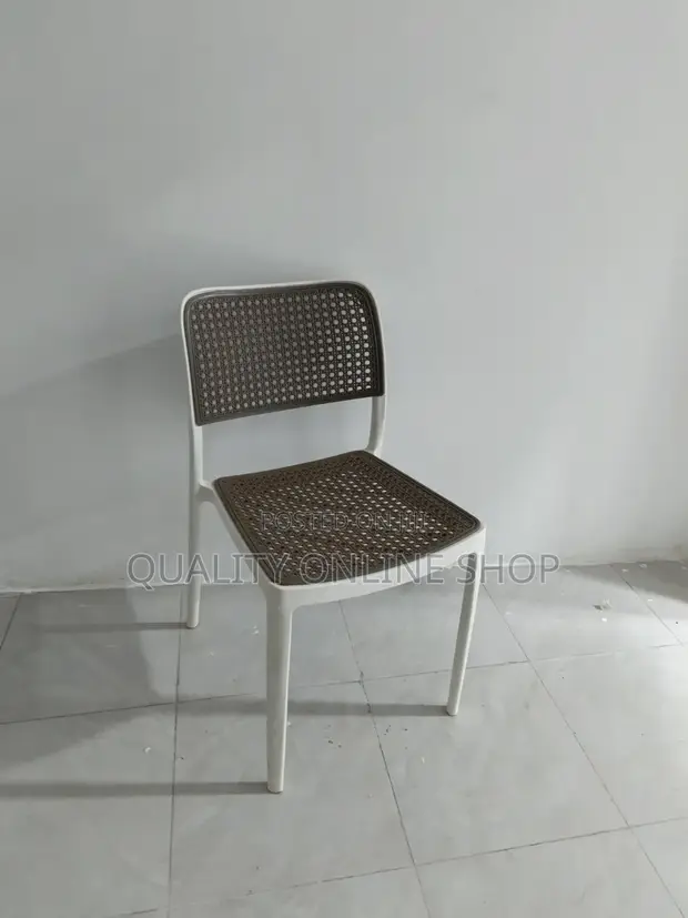 Gray Mesh Back Plastic Chairs - 1