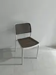 Gray Mesh Back Plastic Chairs - 1