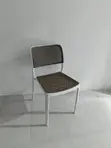 Gray Mesh Back Plastic Chairs - 2