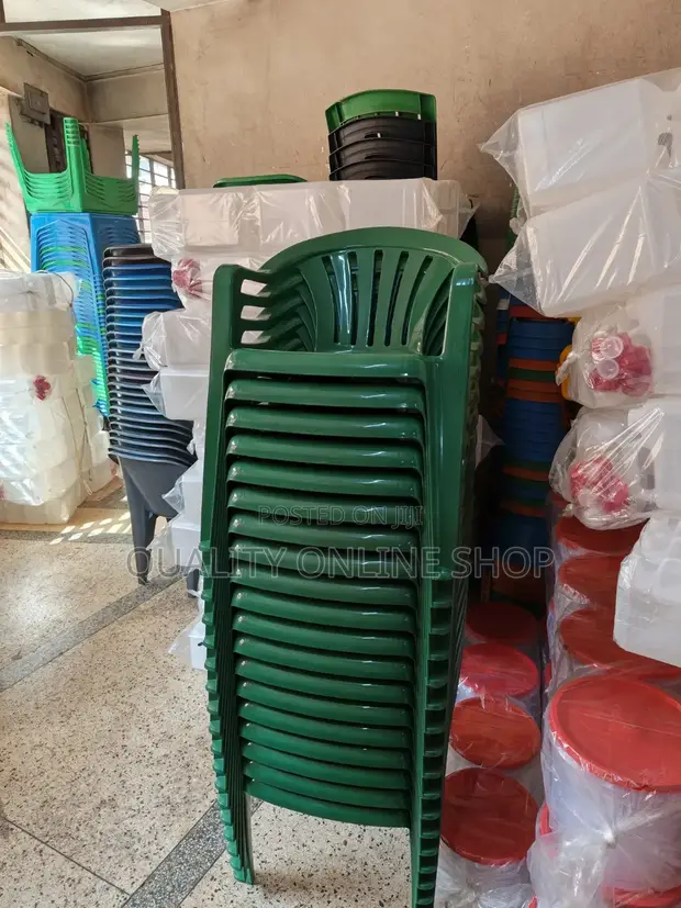 Brand New Plastic Patio Chairs - Green - 1