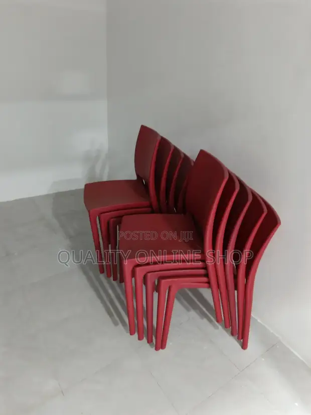 Red Portable Plastic Chairs (Brand New) - 1