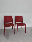 Court Yard Plastic Chairs - Red - 1