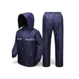 Navy Blue Two-Piece Waterproof Rain Suit - 2