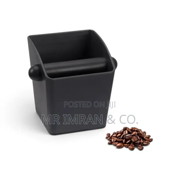 Black Square Espresso Knock Box - 1