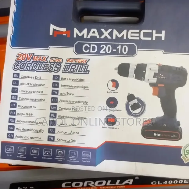 Maxmech 20V Cordless Drill with 2 Batteries - 1