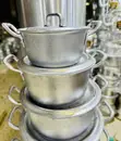 Heavy-Duty Aluminum Saucepan Set (3Pcs) - 1