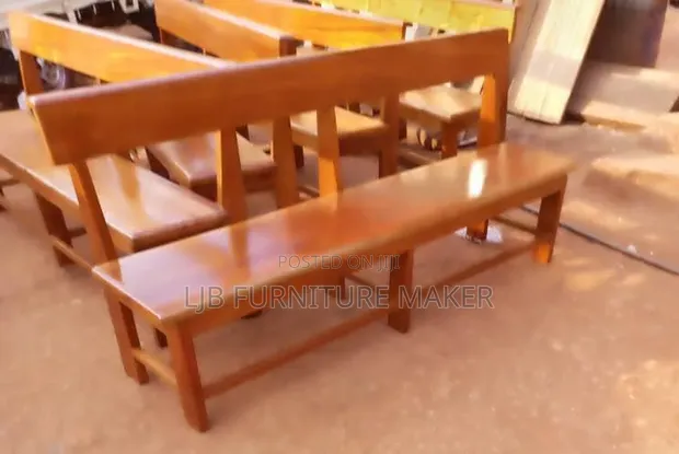 Mahogany Hardwood Benches - 1
