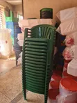 Brand New Green Plastic Chairs (Set of 4) - 4