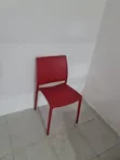 Brand New Red Plastic Stacking Dining Chair - 2