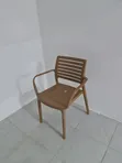 Stackable Plastic Reception Chairs with Armrests - 2