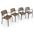 Homestyle Dining Plastic Chairs (Set of 4) - 1