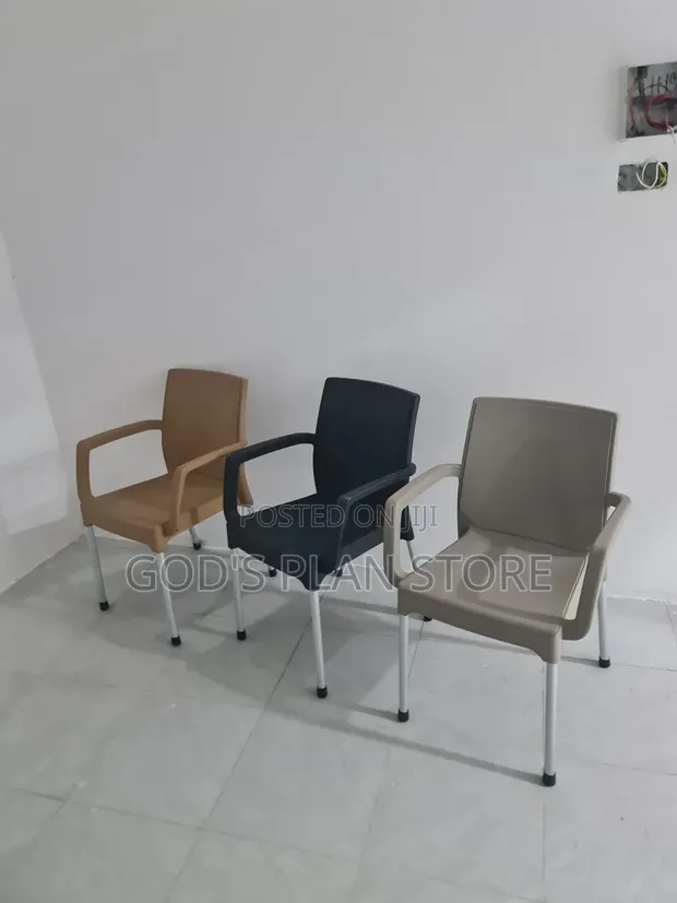 Black Plastic Stacking Chairs (Brand New) - 1
