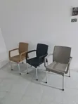 Black Plastic Stacking Chairs (Brand New) - 1