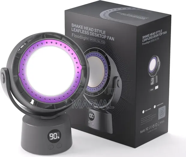 Rechargeable Oscillating Air Circulator Fan with Remote - 1