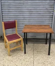 Modern Foldable Office Table and Chair Set - 2