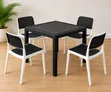 Brand New Heavy Duty Outdoor Plastic Dining Table and Chairs Set - 1