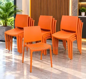 Stylish Stackable Plastic Dining Chairs - Brand New