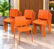 Stylish Stackable Plastic Dining Chairs - Brand New - 2