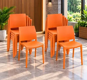 Stackable Plastic Chairs (Set of 4)