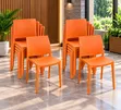 Stackable Plastic Chairs (Set of 4) - 2